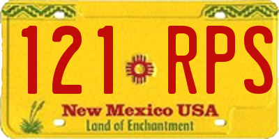 NM license plate 121RPS