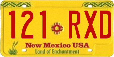 NM license plate 121RXD