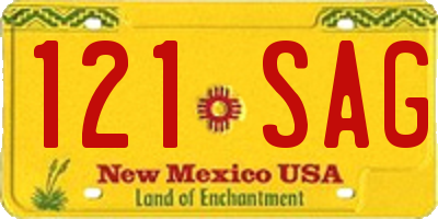 NM license plate 121SAG