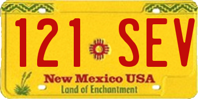NM license plate 121SEV