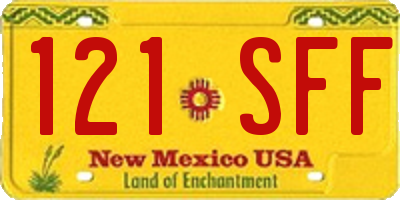 NM license plate 121SFF