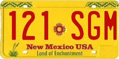NM license plate 121SGM