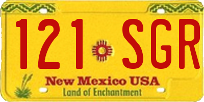 NM license plate 121SGR