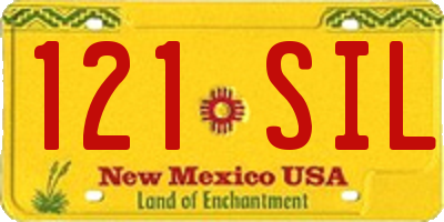 NM license plate 121SIL