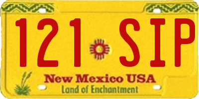 NM license plate 121SIP