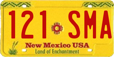 NM license plate 121SMA