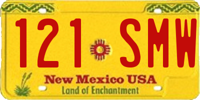 NM license plate 121SMW