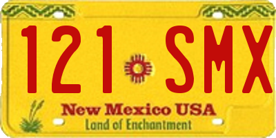 NM license plate 121SMX