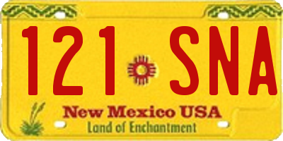 NM license plate 121SNA