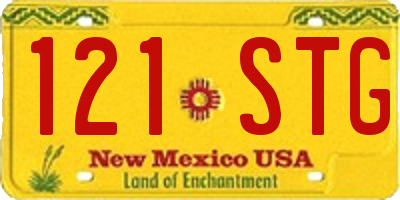 NM license plate 121STG
