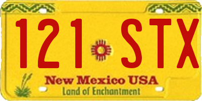 NM license plate 121STX