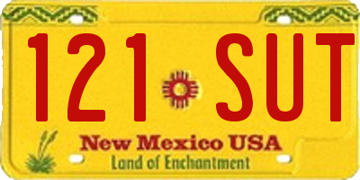 NM license plate 121SUT