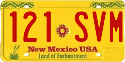 NM license plate 121SVM