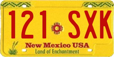 NM license plate 121SXK