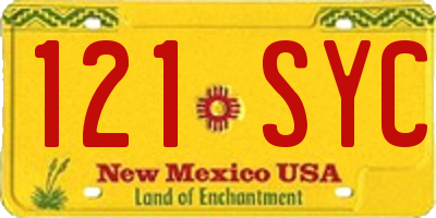 NM license plate 121SYC
