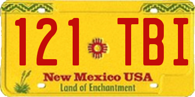 NM license plate 121TBI
