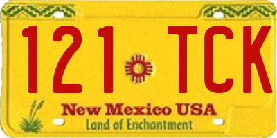 NM license plate 121TCK