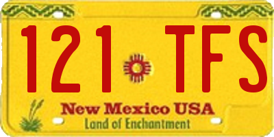 NM license plate 121TFS