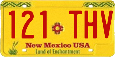 NM license plate 121THV