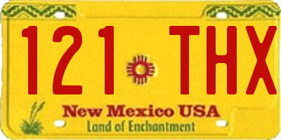 NM license plate 121THX