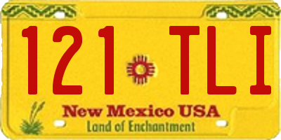 NM license plate 121TLI