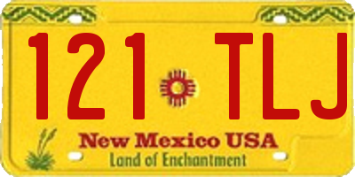 NM license plate 121TLJ