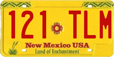 NM license plate 121TLM