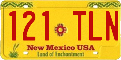 NM license plate 121TLN