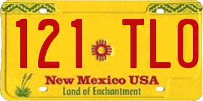 NM license plate 121TLO