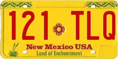 NM license plate 121TLQ
