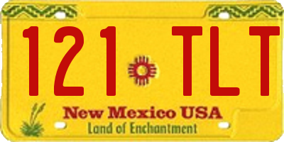 NM license plate 121TLT