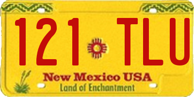 NM license plate 121TLU
