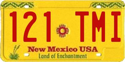 NM license plate 121TMI