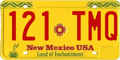NM license plate 121TMQ