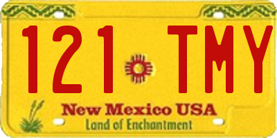 NM license plate 121TMY