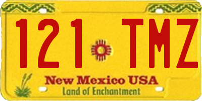 NM license plate 121TMZ