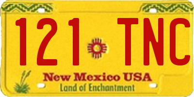 NM license plate 121TNC
