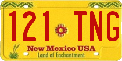 NM license plate 121TNG