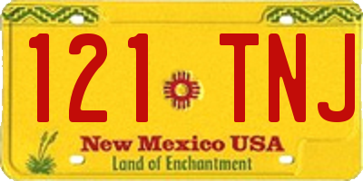 NM license plate 121TNJ