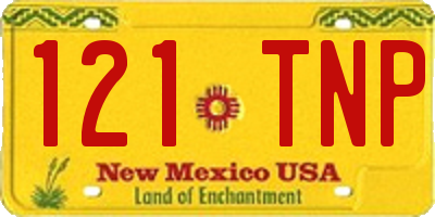 NM license plate 121TNP