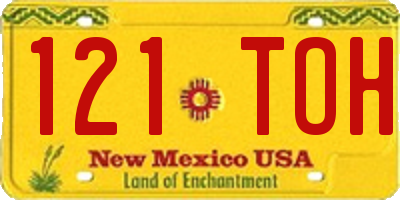 NM license plate 121TOH