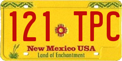 NM license plate 121TPC