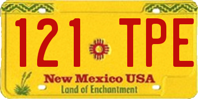 NM license plate 121TPE