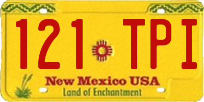 NM license plate 121TPI