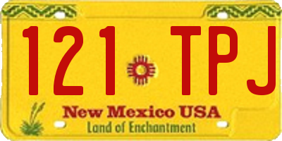 NM license plate 121TPJ