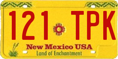 NM license plate 121TPK