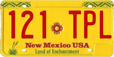 NM license plate 121TPL