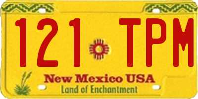 NM license plate 121TPM