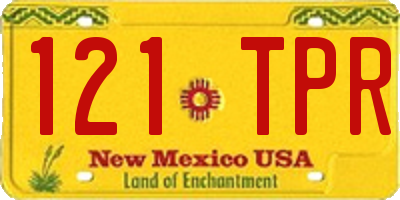 NM license plate 121TPR