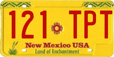 NM license plate 121TPT